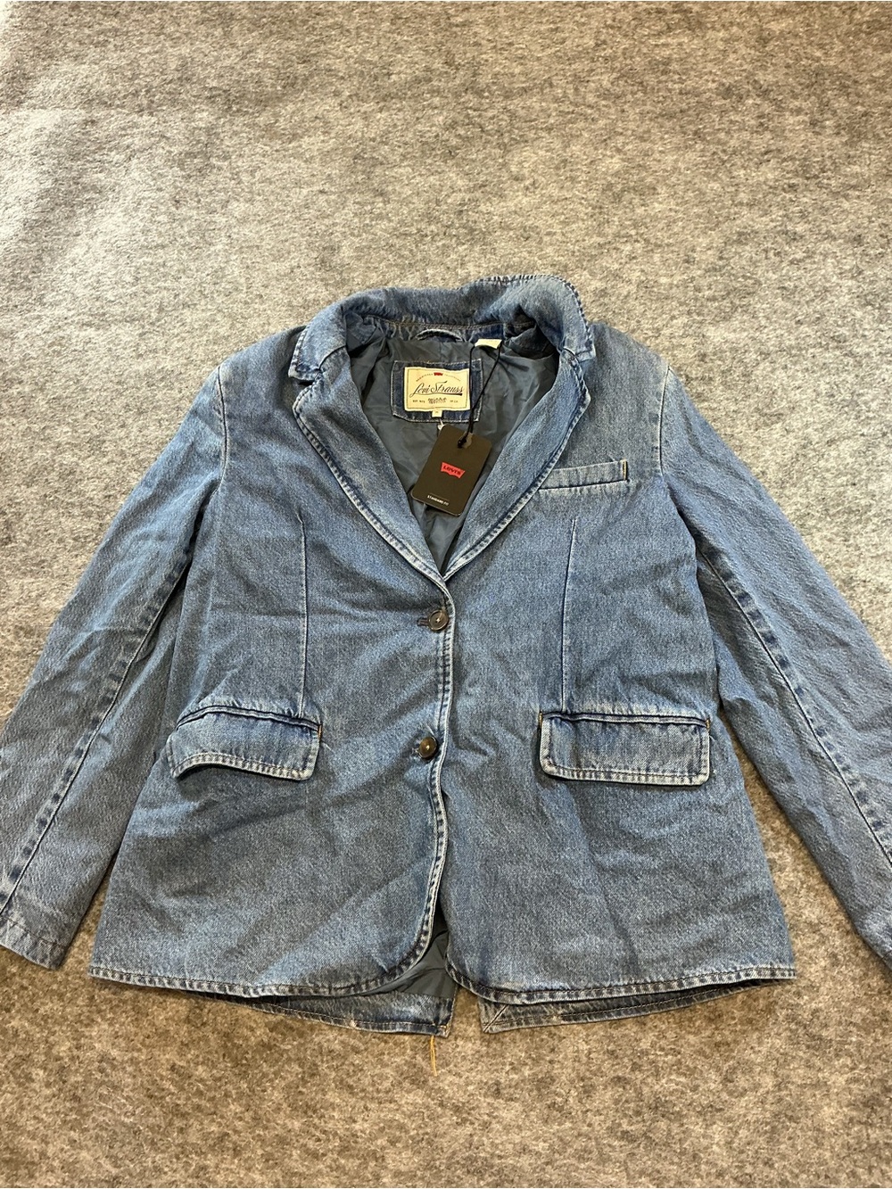 Levi's Women's Light Blue Denim Blazer Jacket Size M